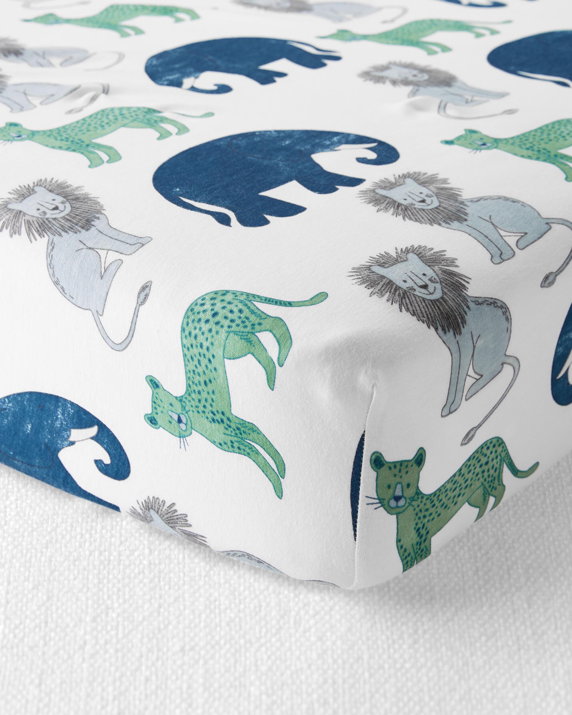 Little Planet Baby Organic Cotton Mini Crib Sheet One Size Safari 20$