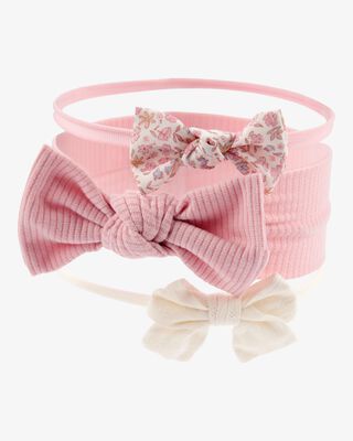 Product image 1 of Baby 3-Pack Bow Headwraps - Pink