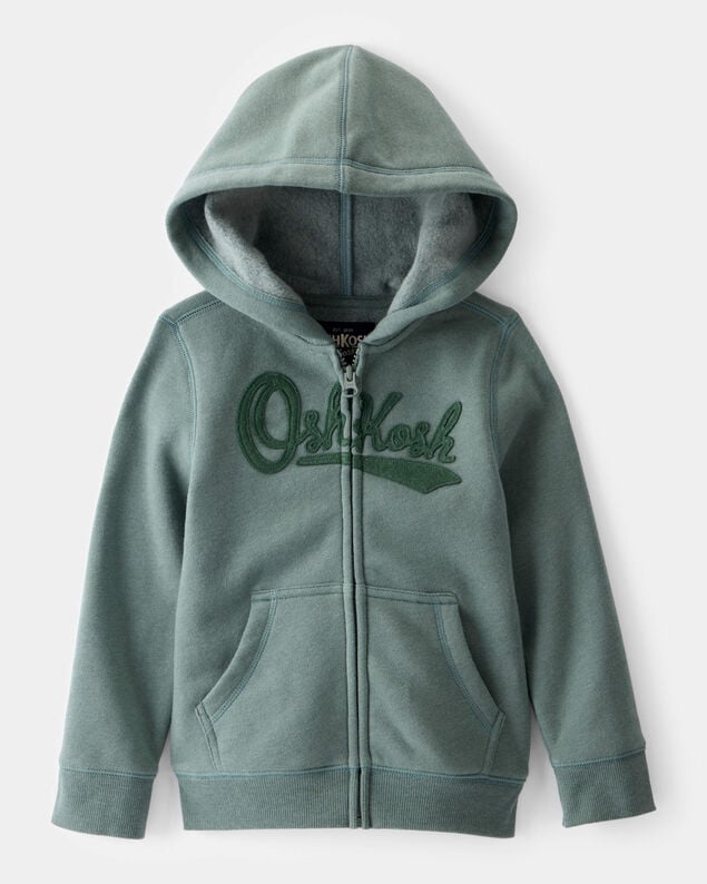 Product image 1 of Toddler Boy OshKosh Fleece  Logo Zip Jacket - Green
