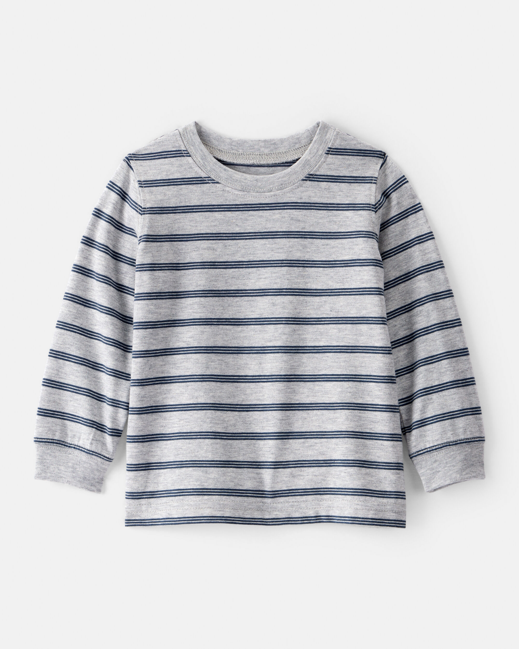 Baby Boy Striped Long-Sleeve Tee- Grey - Carter's | Carter's