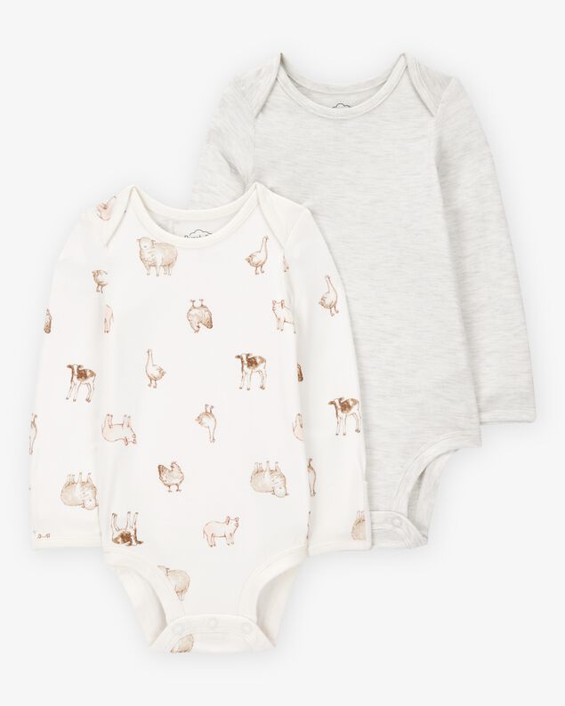 Product image 1 of Baby 2-Pack Long-Sleeve PurelySoft Bodysuits