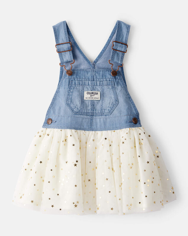 Product image 1 of Baby Girl Chambray Tulle Skirtall - Blue/Cream