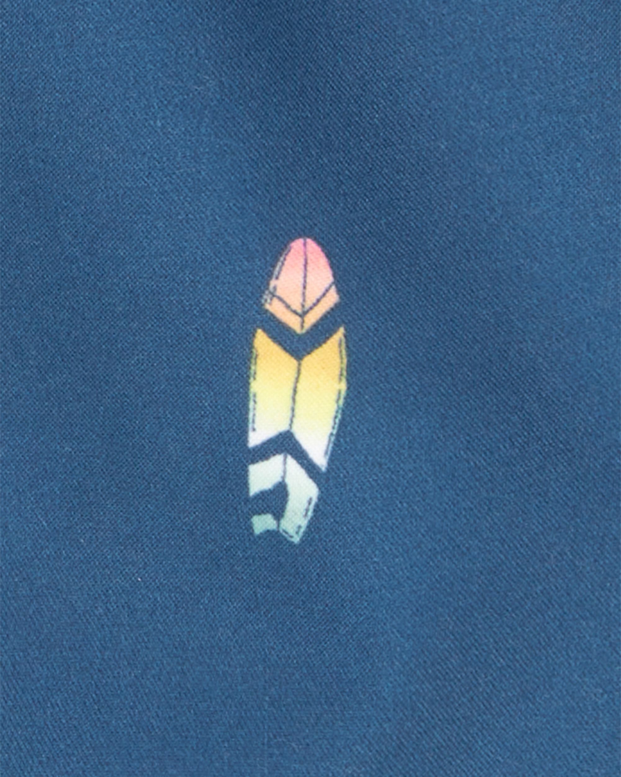 Boys Surfboard-Print Pull-On Swim Trunks