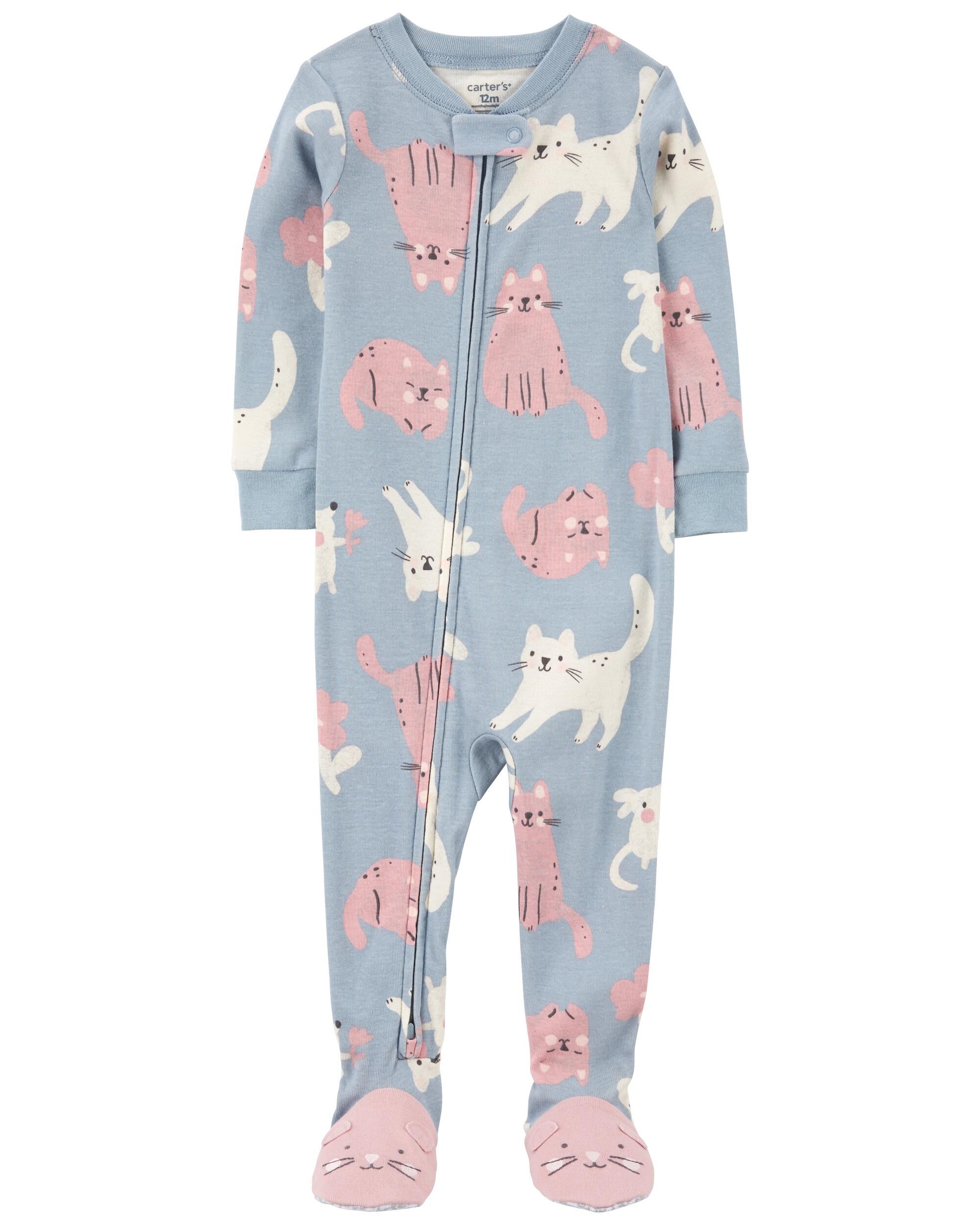 Baby 1 Piece Cat 100 Snug Fit Cotton Footie Pajamas Carter s Carter s