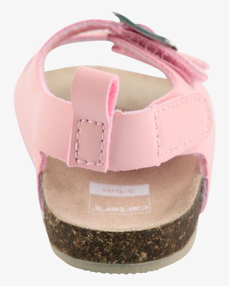  Product image 3 of Baby Buckle Faux Cork Sandals - Pink