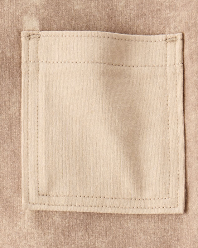 Product image 2 of Boys Acid Wash Cotton Short-Sleeve Pocket Tee - Brown