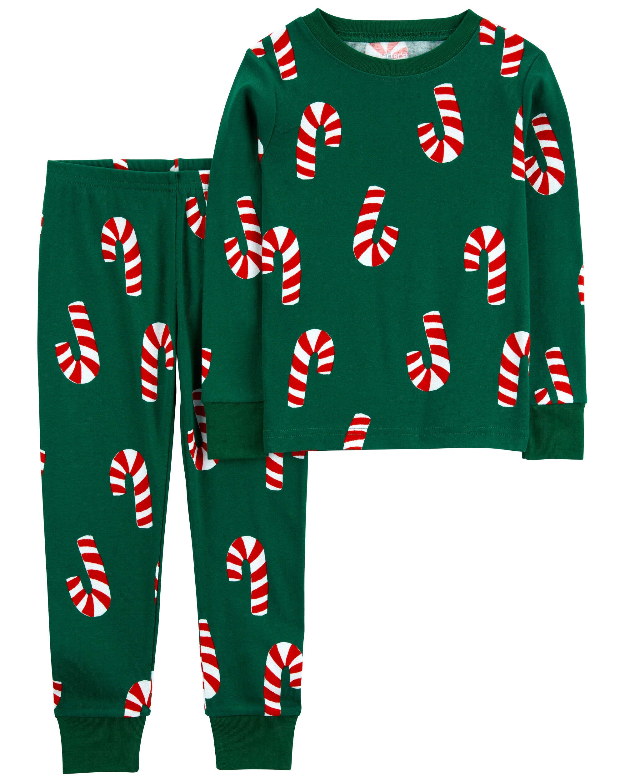 Carters candy cane pajamas deals