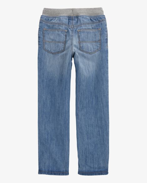  Product image 2 of Kid Drawstring Pull-On Jeans  - Blue