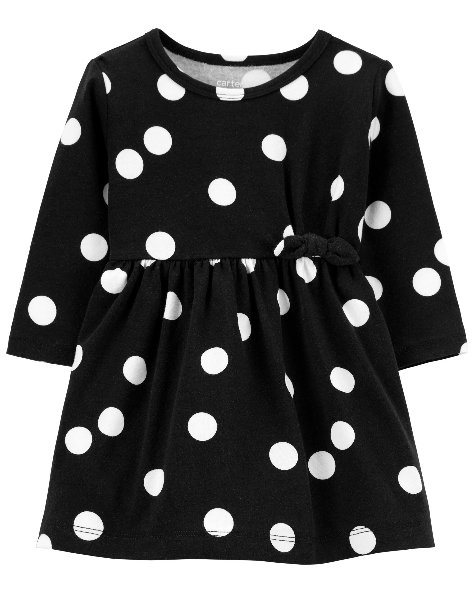 polka dot jersey dress