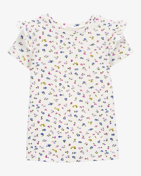  Product image 1 of Toddler Ivory Floral Flutter Top