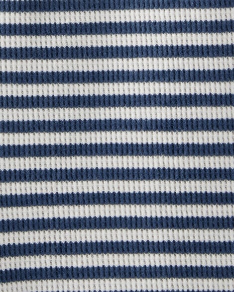 Product image 3 of Baby Organic Cotton Waffle Knit Romper in Stripes