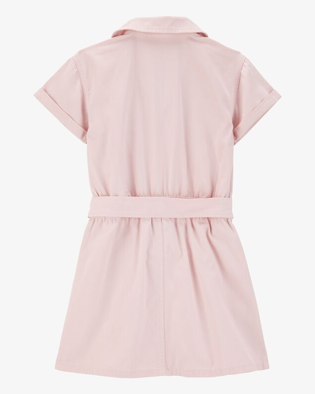Product image 2 of Kid Solid Short-Sleeve Dress - Pink