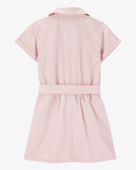 Product image 2 of Kid Solid Short-Sleeve Dress - Pink