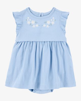 Product image 2 of Baby 2-Piece Bodysuit Dress & Cardigan Set - Blue
