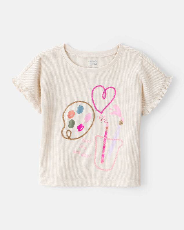 Product image 1 of Toddler Girl Arts & Crafts Short-Sleeve Top - Ivory