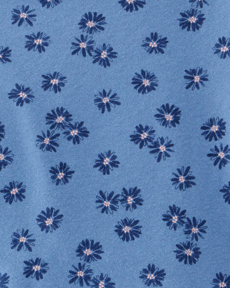 Product image 3 of Toddler Girl Flower Power Short-Sleeve Knit Dress - Blue