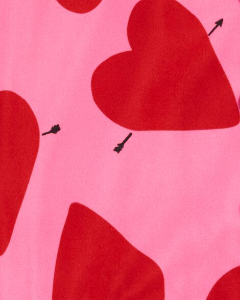 Product image 2 of Kid Heart Print Valentine's Day Fleece 2-Piece Pajamas