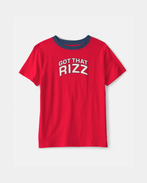 boys 'got that rizz' graphic tee - red