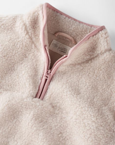 Product image 2 of Toddler Recycled Sherpa Quarter Zip Pullover