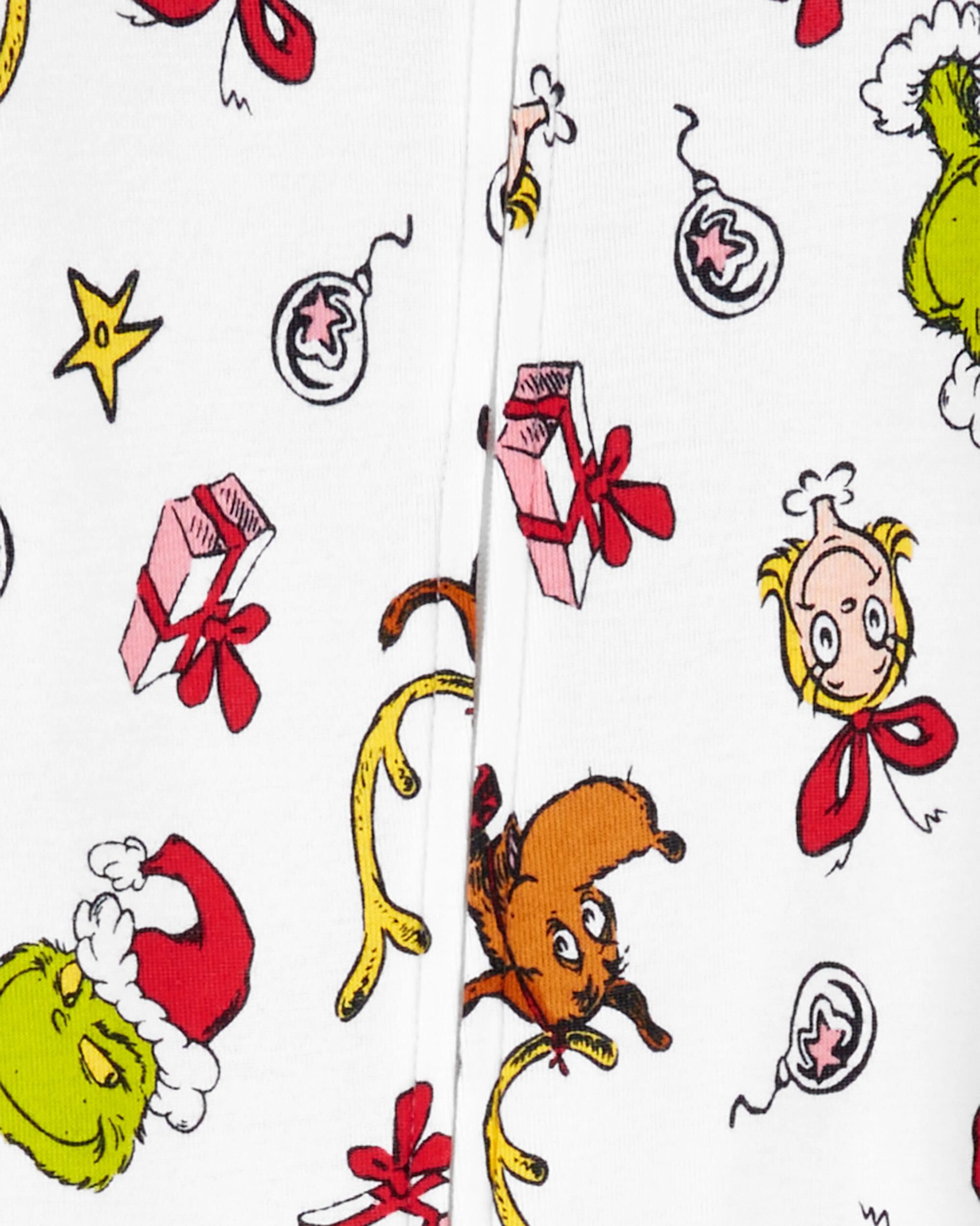 Baby 1 Piece Christmas Grinch 100 Cotton Footie Pajamas Carter s Carter s