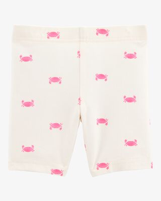 Product image 2 of Toddler Crab Print Bike Shorts - Ivory
