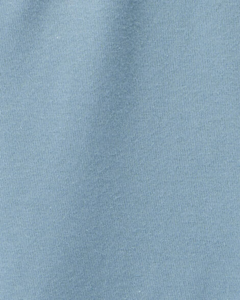 Kid Solid Cotton Flare Stretch Leggings - Blue