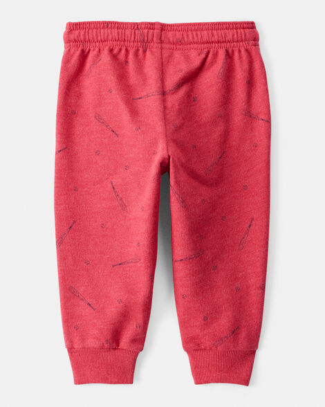 Product image 2 of Baby Boy Baseball French Terry Jogger - Red