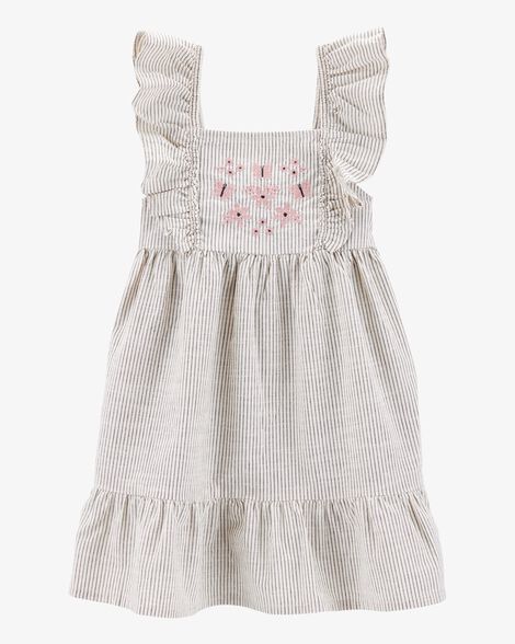  Product image 1 of Toddler Striped Flutter-Sleeve Dress