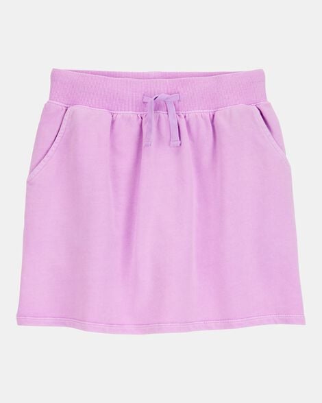 Kid Active Drawstring French Terry Skort - Purple