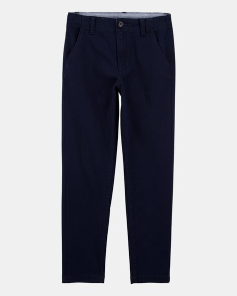 Kid Slim Tapered Chino Pants - Navy