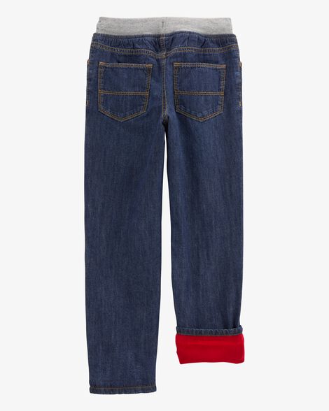  Product image 3 of Kid Drawstring Pull-On Jeans - Dark Blue