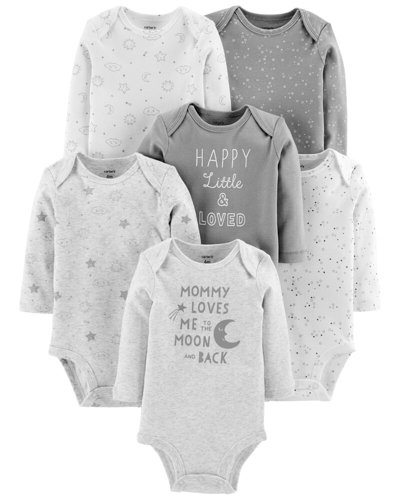 6 Pack Neutral Original Bodysuits Carters Com