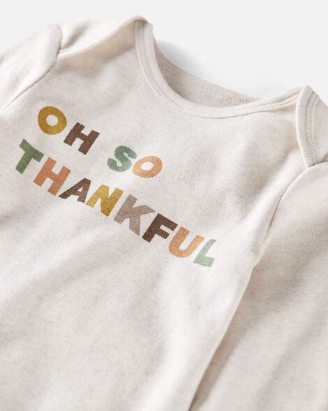 Product image 3 of Baby Oh So Thankful Organic Cotton Bodysuit Set