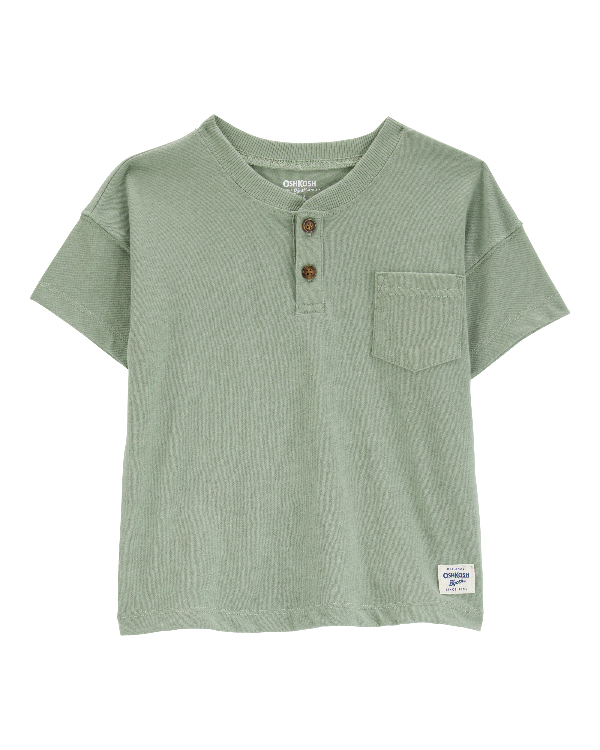 Baby Pocket Henley Tee - Green