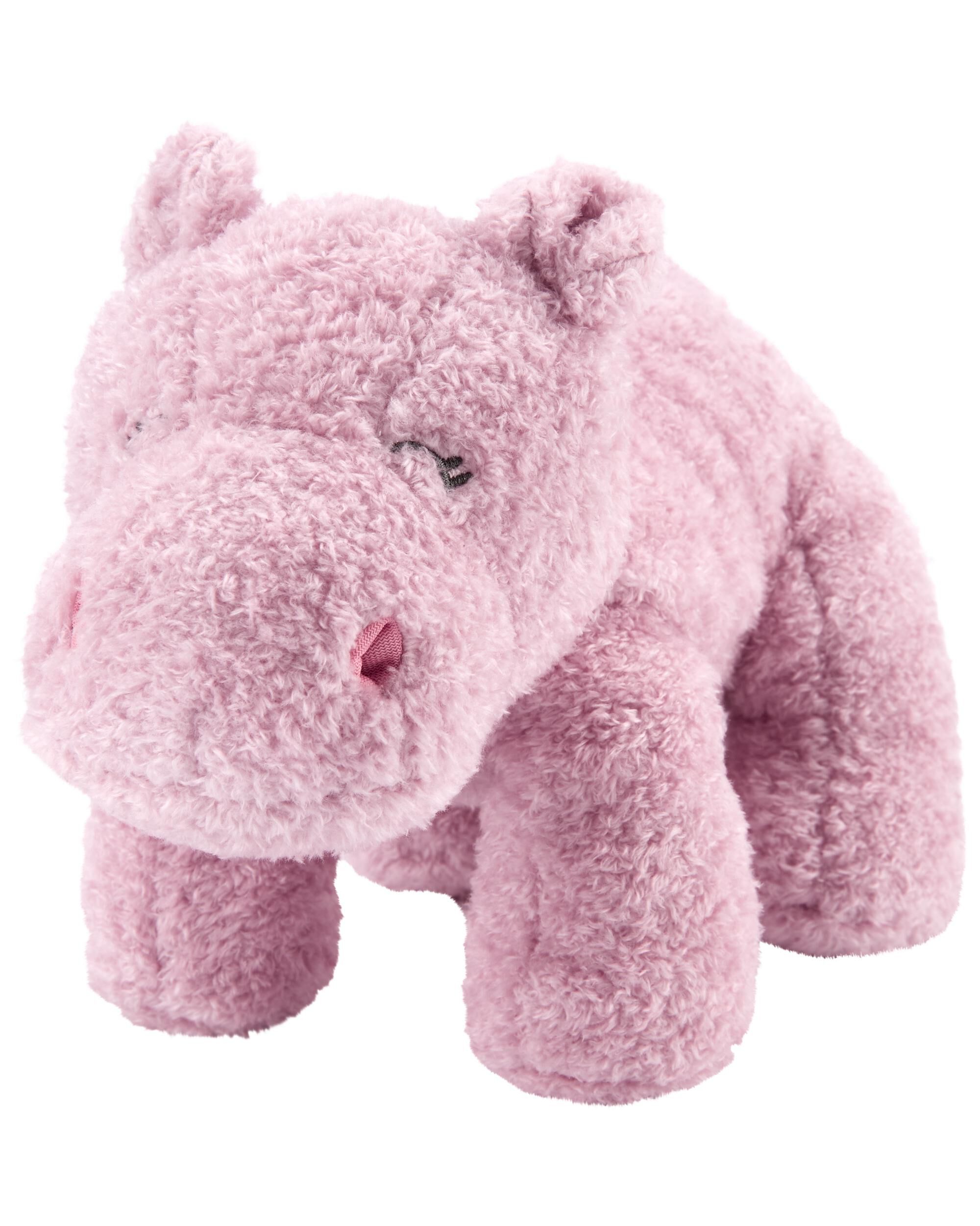 stuffed pink hippo