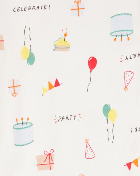 Product image 2 of Kid 2-Piece Birthday 100% Snug Fit Cotton Pajamas - Ivory