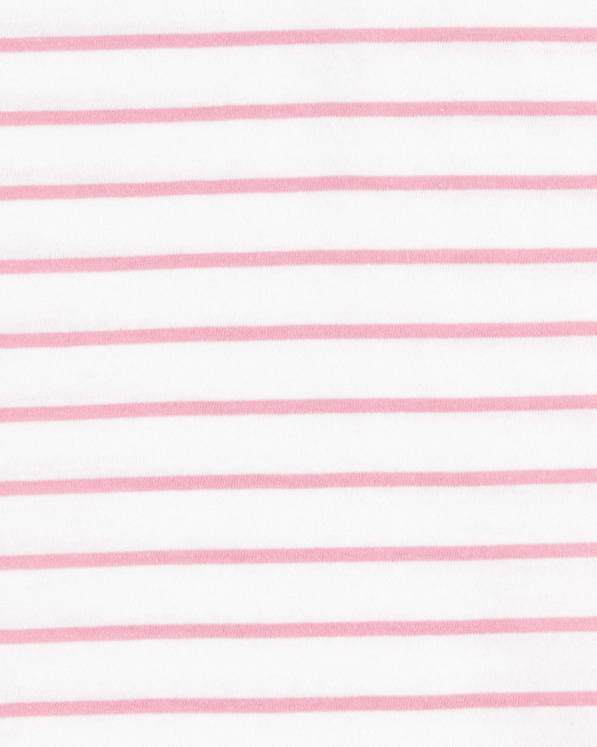 Kid 2-Piece Striped Top & Pull-On French Terry Shorts Set