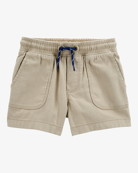 toddler pull-on twill shorts - khaki