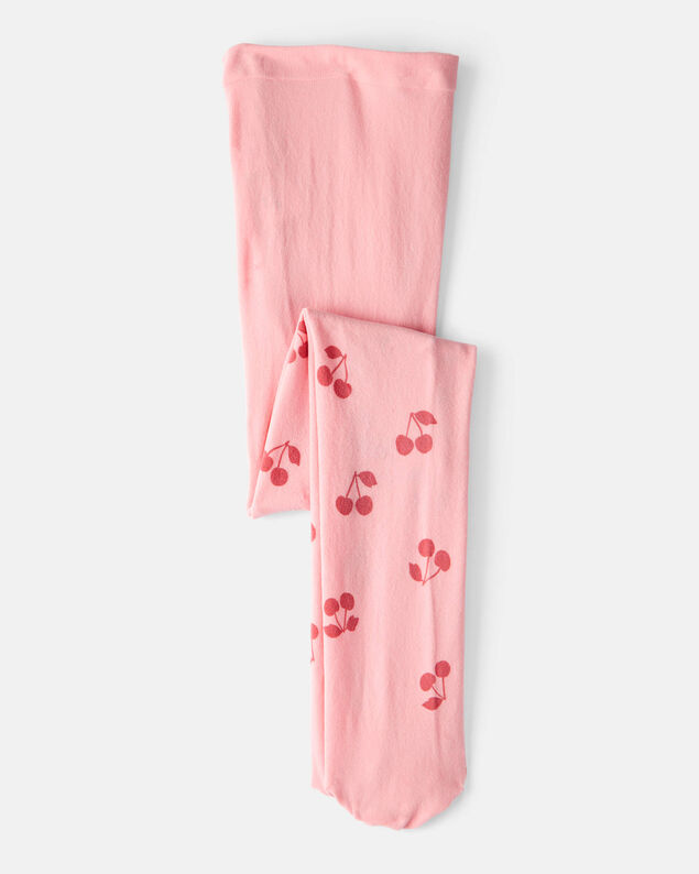 Product image 1 of Girls Cherries Cotton-Nylon Tights - Pink