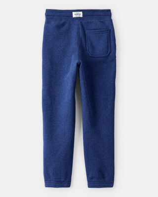 Product image 2 of Boys Solid Fleece Drawstring Joggers - Blue