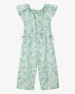 Product image 1 of Toddler Floral Short-Sleeve Jumpsuit - Green