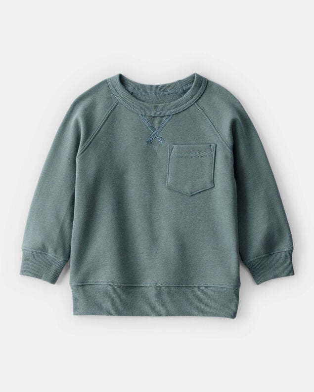 Product image 1 of Baby Boy DayDream Fleece Long-Sleeve Sweatshirt - Green