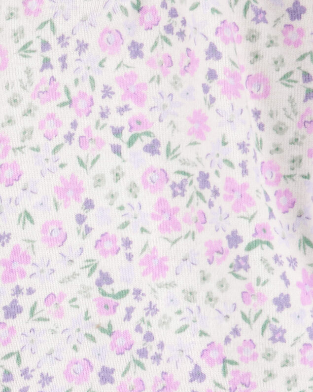 Product image 2 of Baby 4-Piece Floral Outfit Set - Purple - Purple