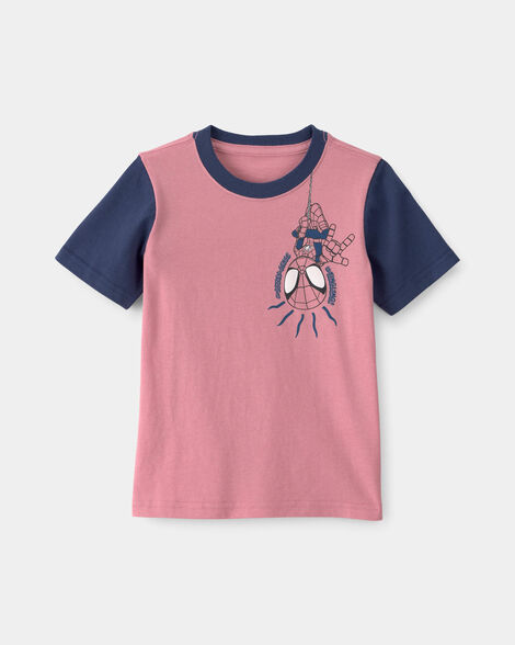 toddler boy ©marvel spider-man graphic tee - red/blue