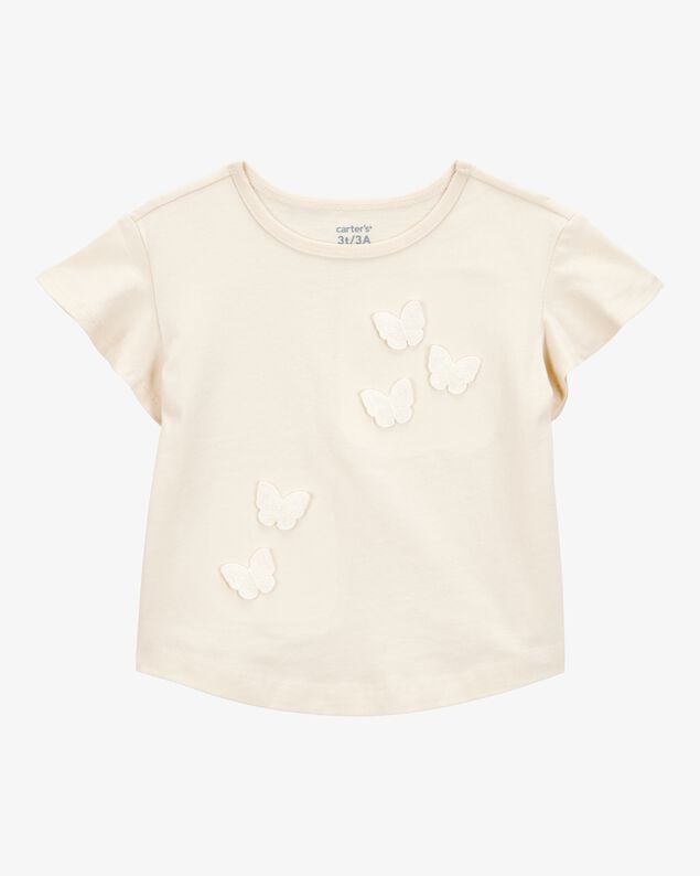 Product image 1 of Toddler Butterfly Short-Sleeve Top - Ivory