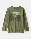 Boys French Terry Acid Wash Hoodie - Ivory