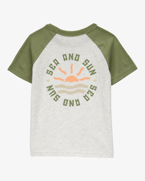  Product image 2 of Toddler Tropical Cotton Blend Short-Sleeve Tee - Heather