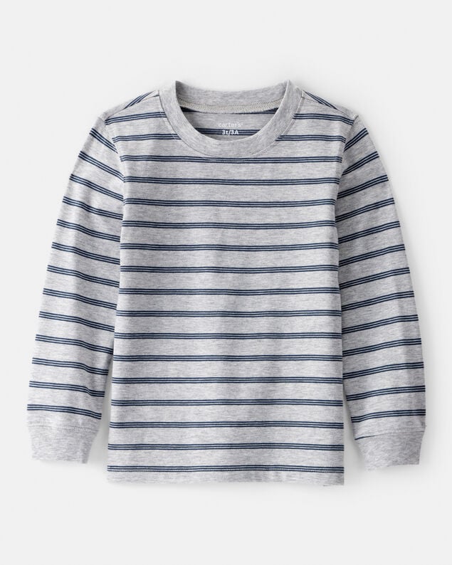 Product image 1 of Toddler Boy Striped Long-Sleeve Tee - Grey