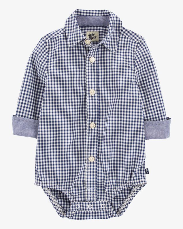Product image 1 of Baby Gingham Print Button-Front Bodysuit