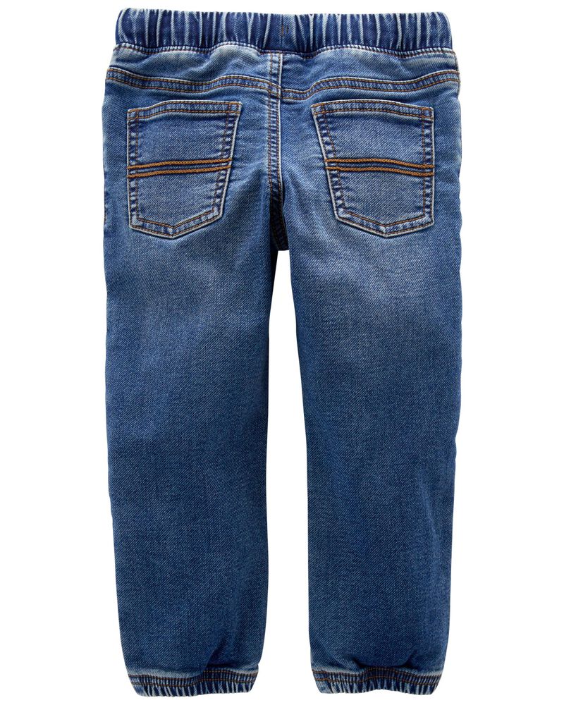 pull on denim joggers
